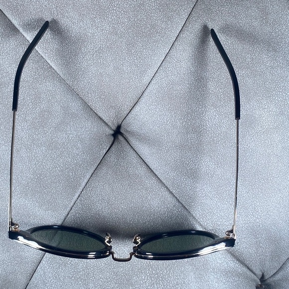 Yves Saint Laurent Black Round Sunglasses - Picture 9 of 15